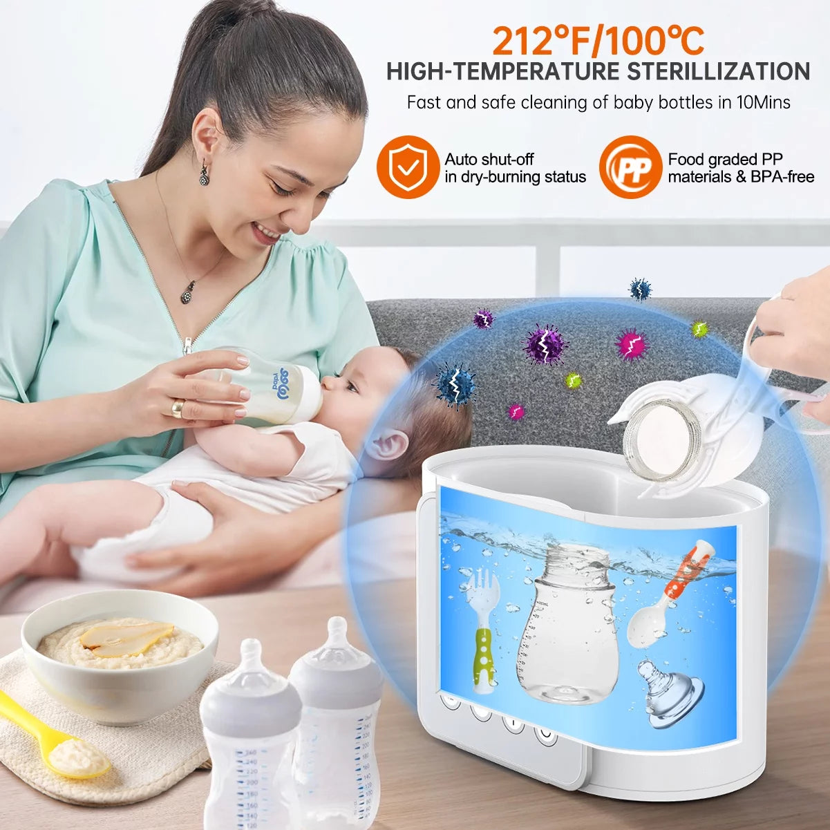 Baby Bottle Double Bottles 9-In-1 Fast Milk