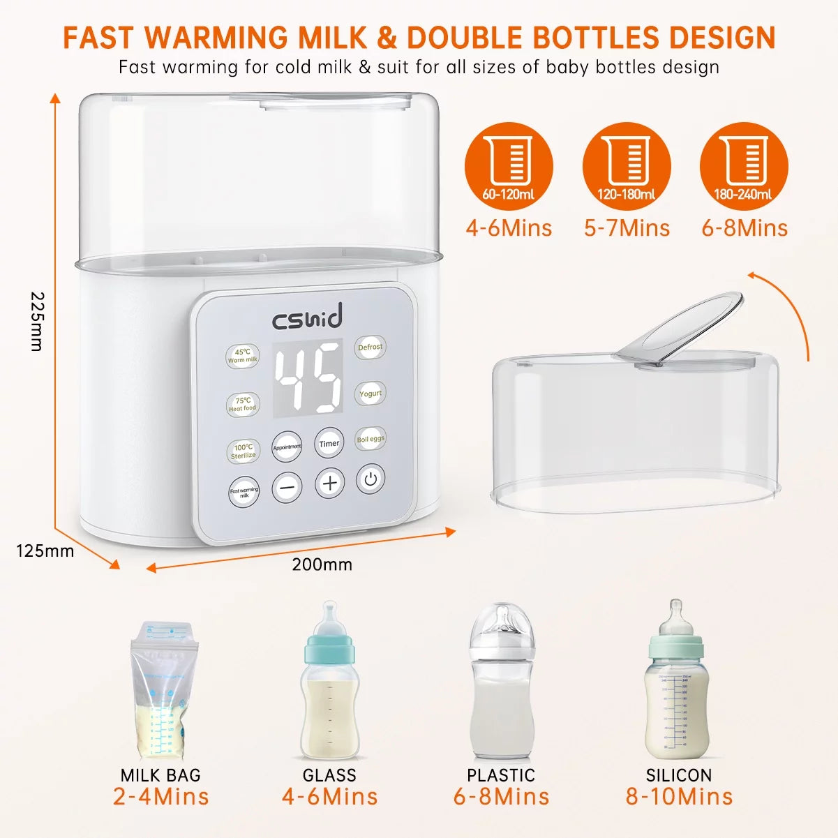 Baby Bottle Double Bottles 9-In-1 Fast Milk