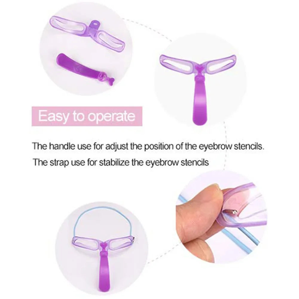 8 in 1 Reusable Eyebrow Stencils Eye Brow Stamp Templates Shape Set for Women Eye Brow Make up Accessories Beauty Tools